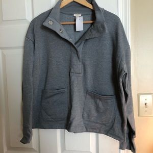 BNWT J Crew snap up sweat shirt